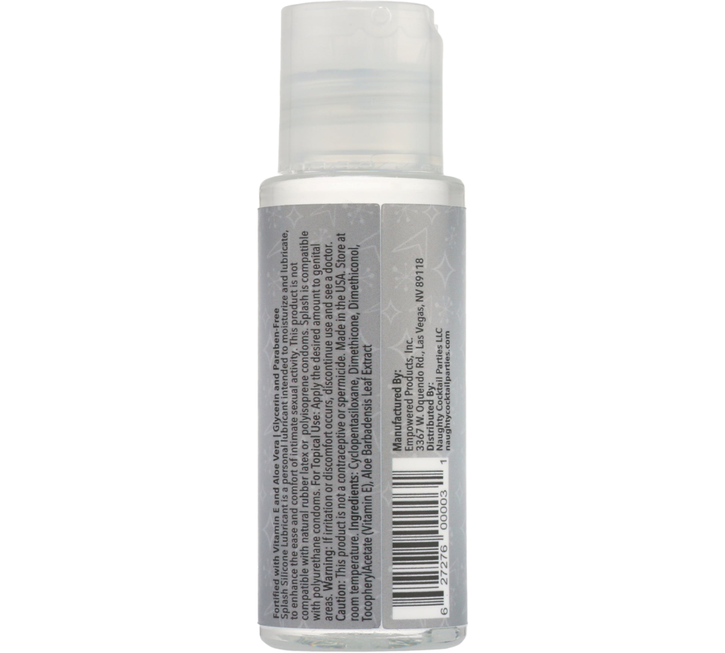 Splash Silicone Lubricant Back